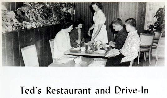 Teds Drive-In (Teds Trailer) - Old Yearbook Ad